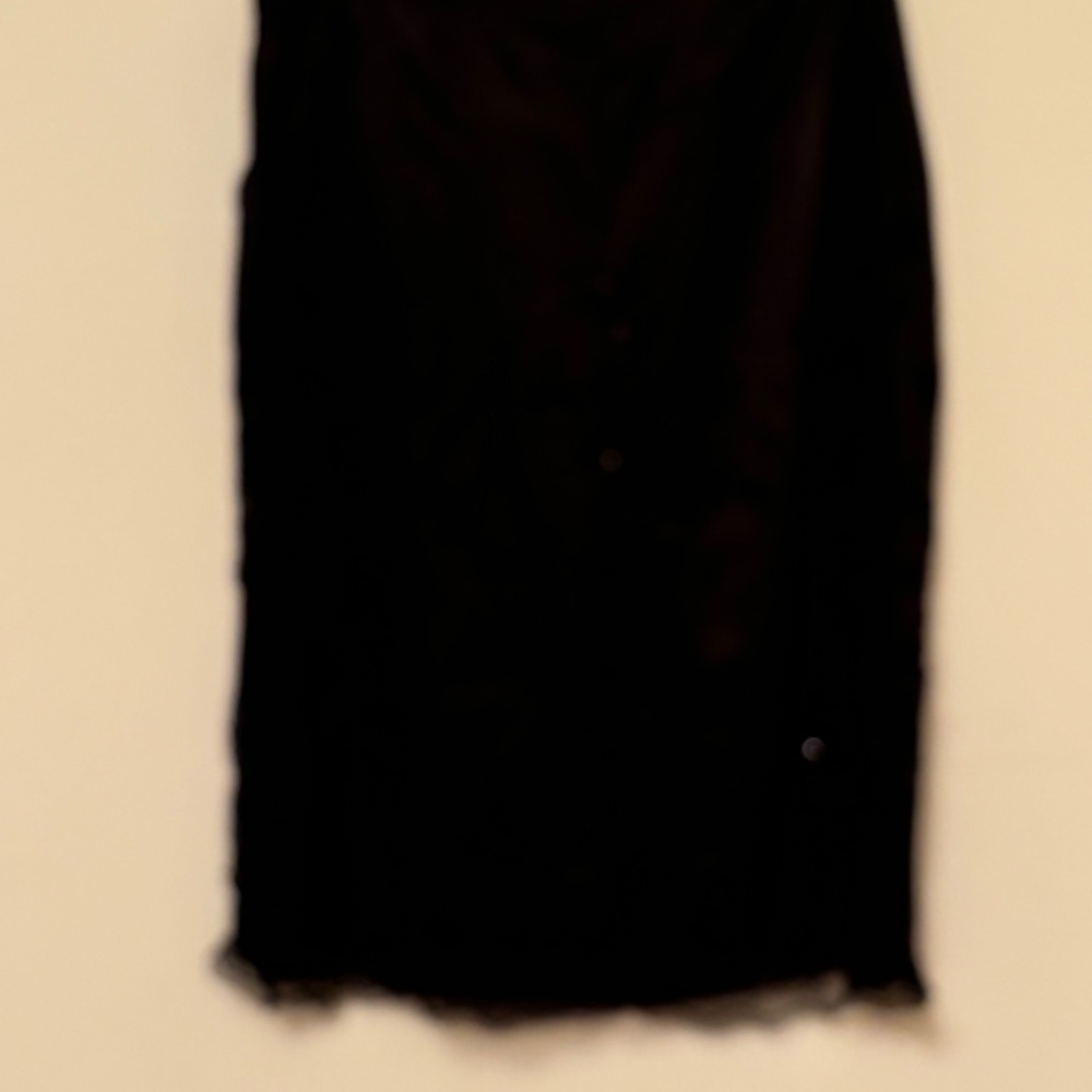 New Context Sequin Pattern Black Skirt - image 2